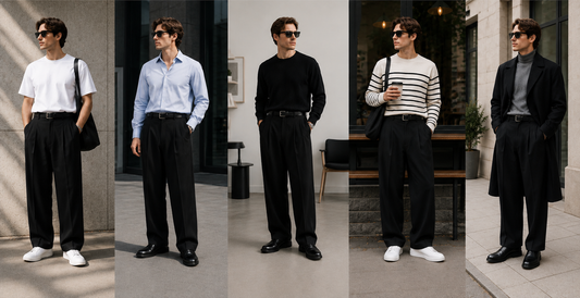Pleated Wide Leg Slacks: How to Style Minimal Black Trousers for Every Occasion