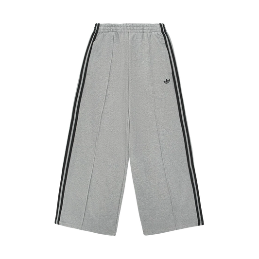 Adidas Adicolor 3-Stripe Wide Sweatpants Medium Gray Heather Black JV7476