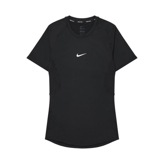 Nike Pro Dry Fit Tight Short Sleeve Fitness Top M - Black White FB7933-010