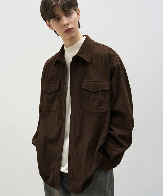 Essential Corduroy Shirt - BROWN
