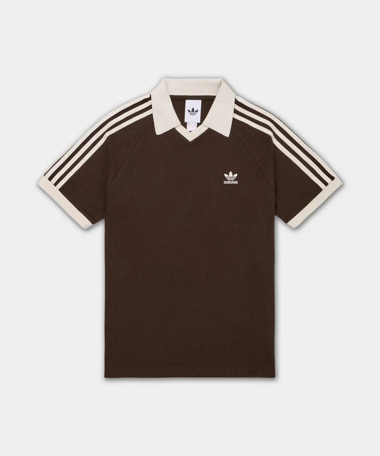 Adidas Waffle Short-Sleeved Polo Shirt - Dark Brown KB5462