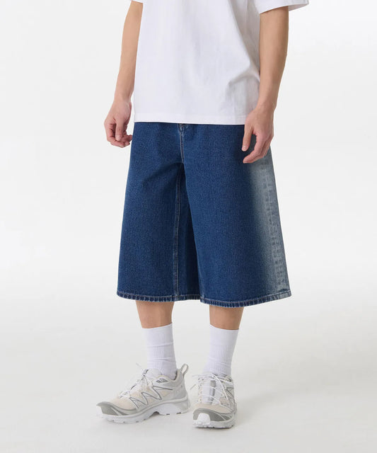 Side Brush Long Bermuda Denim Pants