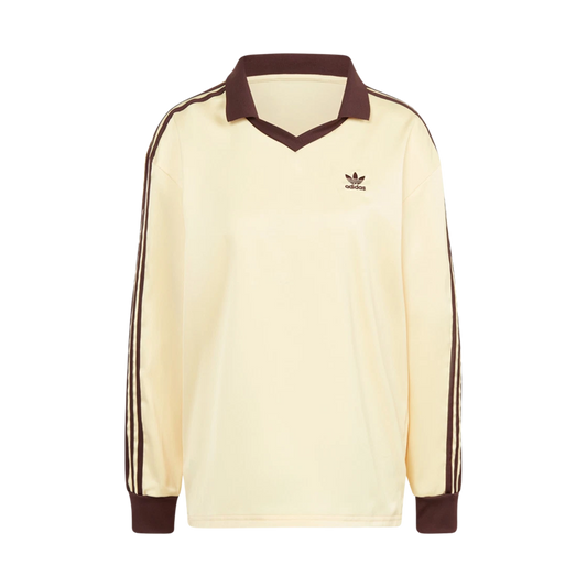 Adidas 3-Stripes Satin Long Sleeve T-Shirt Almost Yellow IT9835