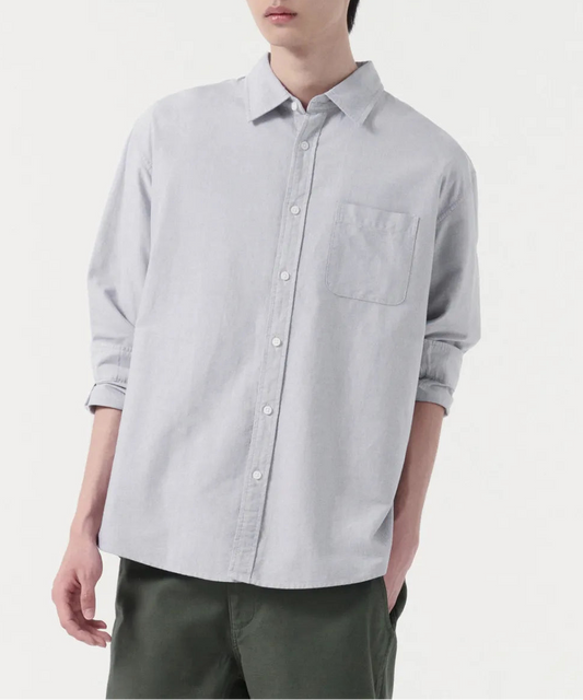 Relaxed Oxford Shirt - Gray