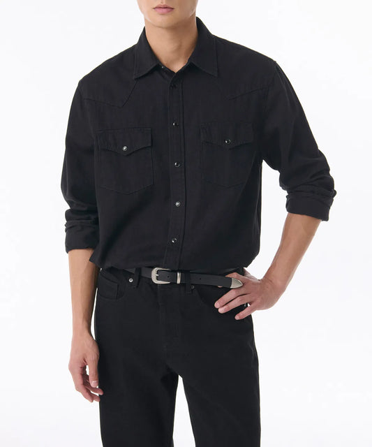 Denim Western Shirt [black]