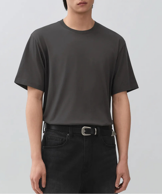 [Cool Standard] Regular Crew Neck T-shirt [Gunmetal]