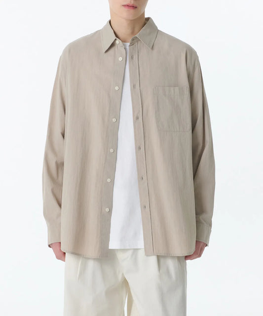 Relaxed Natural Touch Shirt [Light Beige]