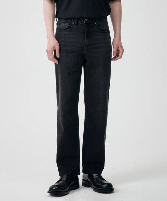 Cooling Straight Leg Jeans - Washed Black
