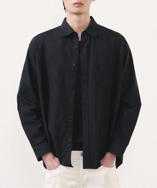 Relaxed Oxford Shirt - Black