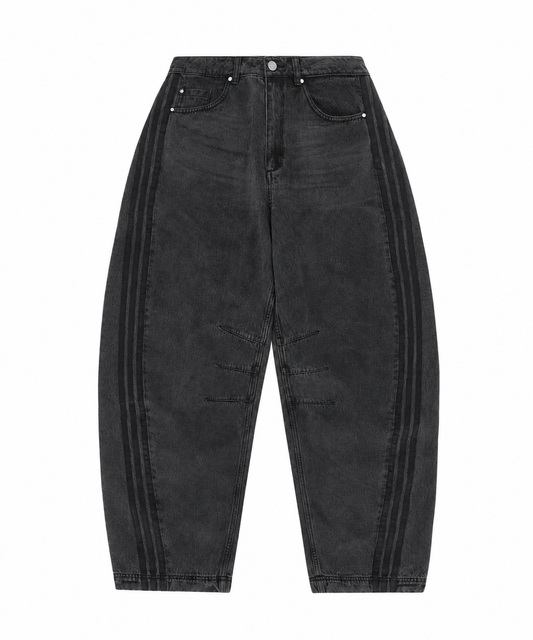 Adidas ADILENIM 3 Banana Washed Denim Pants Black JX9213