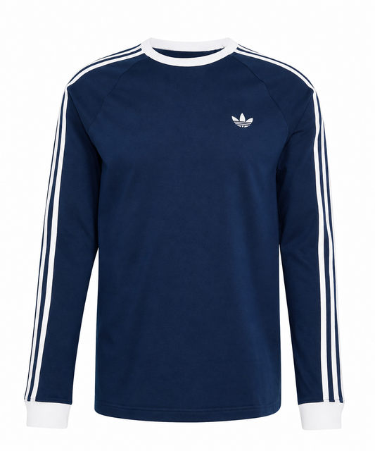 Adidas 3-Stripe Long Sleeve T-Shirt Night Indigo KT5066