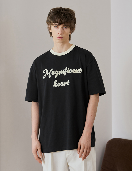 Saint-Tropez Embroidered Tee - BLACK