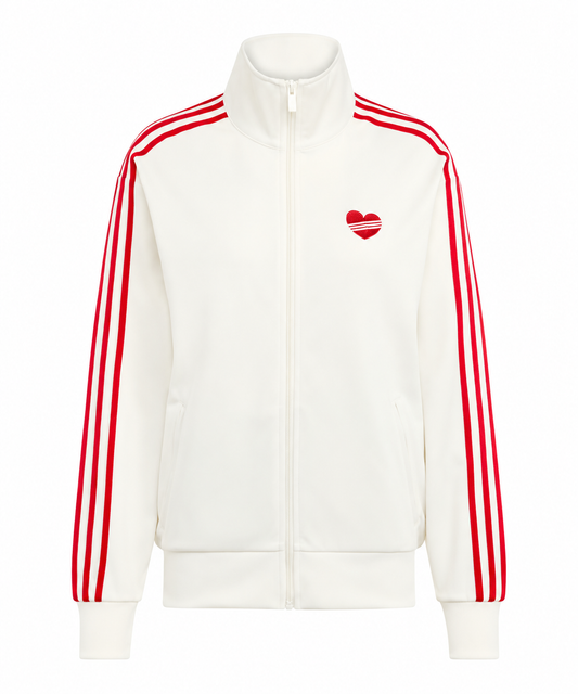 Adidas Firebird Loose Track Top Cream White Red KQ8075
