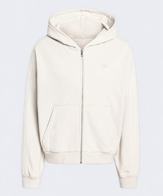 Adidas Premium Essential Full Zip Hoodie Choc Pearl KD3924