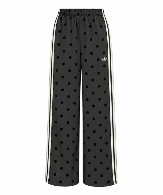 Adidas Originals Satin Polka Dot Wide Leg Pants Women KV1169